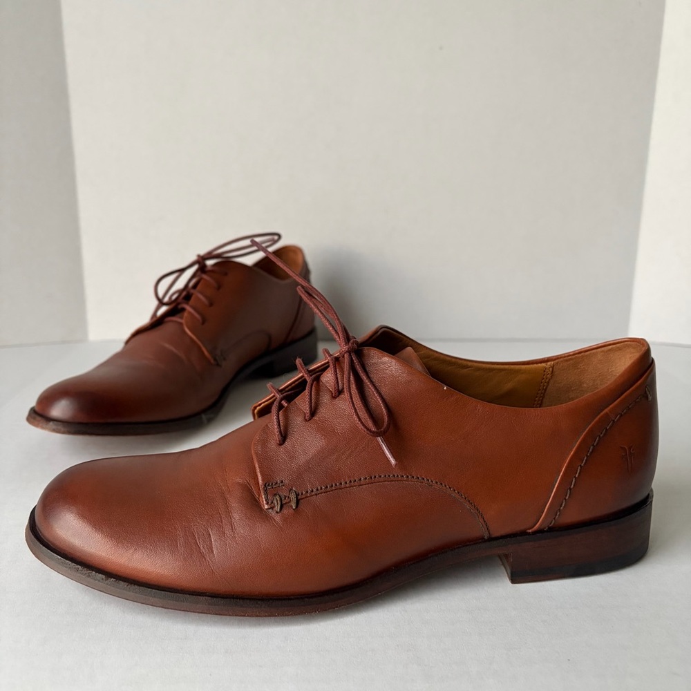 Frye Women’s Elyssa Oxford Brown Leather Shoes Women’s 9.5
